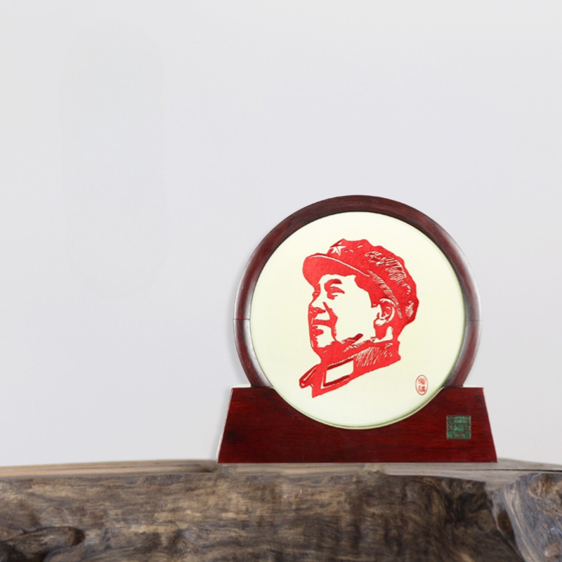 湘绣双面毛主席绣像主席摆件湖南特色旅游纪念品伴手礼