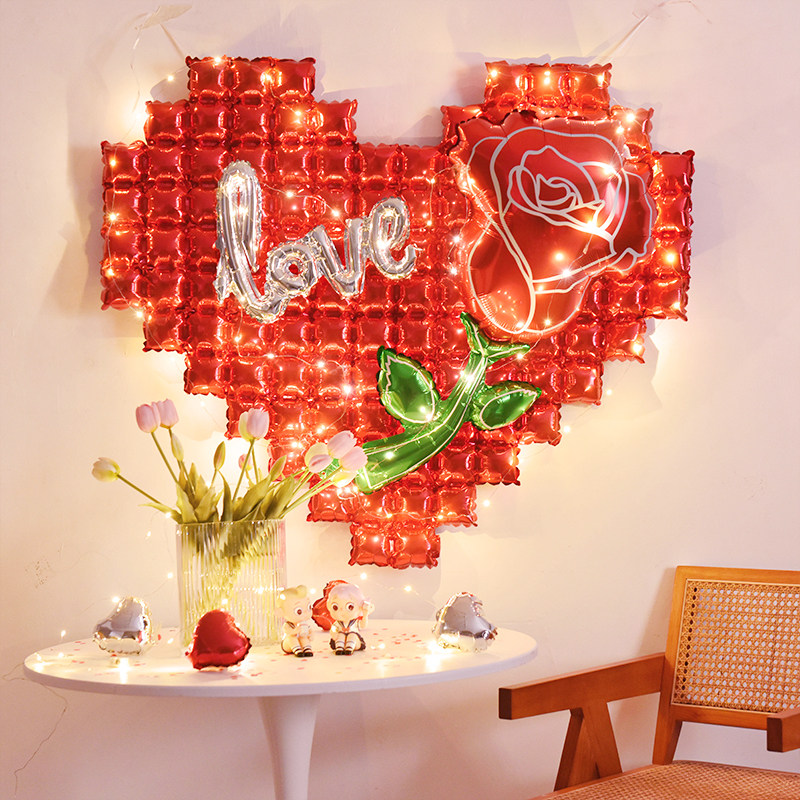 七夕情人节商场活动橱窗店铺柜台前台装饰爱心气球氛围布置场景,节庆用品/礼品,气球,淘宝优惠券,粉丝福利购,淘宝优惠卷