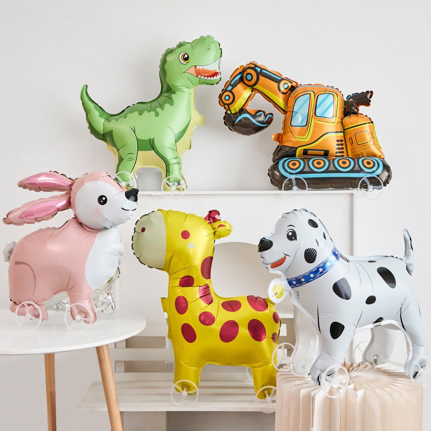 带轮气球儿童节卡通带轮动物铝膜气球幼儿园生日派对装饰活动道具,节庆用品/礼品,气球,淘宝优惠券,粉丝福利购,淘宝优惠卷