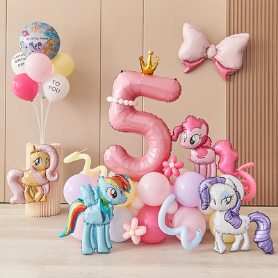 小马宝莉主题周岁数字立柱