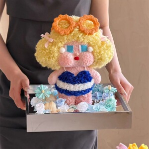 520情人节永生花哭娃玩偶礼盒送女生女朋友闺蜜结婚告白生日礼物