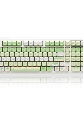 moa蜜瓜冰淇淋绿色键帽pbt热升华适用迈从k99前行者x87 hi75等