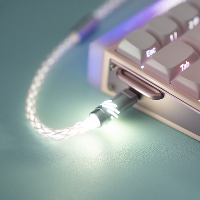 客制化DIY键盘数据线发光8K回报率快充usb to type-c