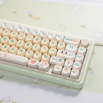 MOA键帽郊游鸭绿色系pbt热升华工艺适合迈从 hi75 s99 x87 VGN等