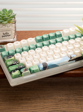 moa罗小黑战记PC玉脂陶瓷手感键帽适用hi75 迈从g87狼蛛 前行者等