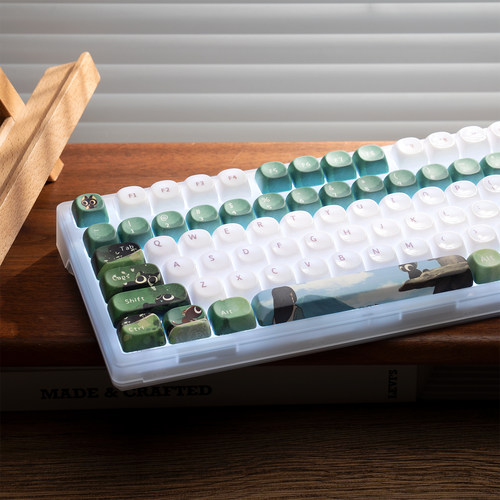 moa罗小黑战记PC玉脂陶瓷手感键帽适用hi75 迈从g87狼蛛 前行者等
