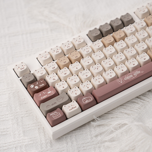 漫步猫Z108机械键盘gasket结构客制化有线无线女生办公静音麻将音