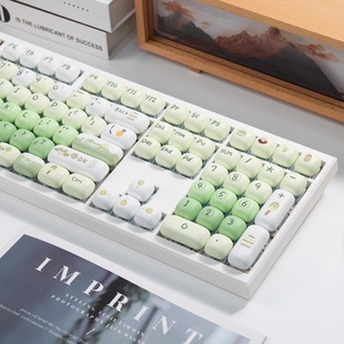 漫步猫Z108三模无线机械键盘gasket结构女生办公可爱静音麻将音