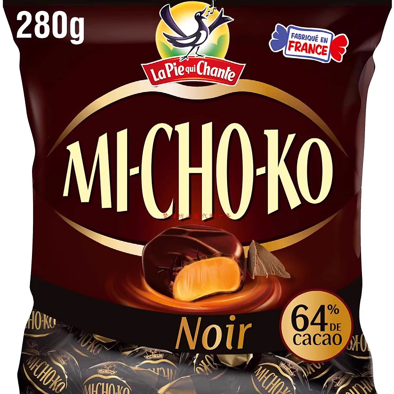 新货到 La pie qui chant法国michoko米趣可64%黑巧太妃糖
