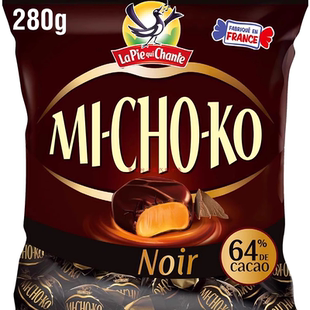 新货到 La pie qui chant法国michoko米趣可64%黑巧太妃糖