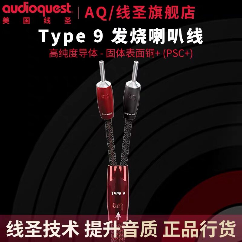 AQ美国线圣 Type9发烧HiFi喇叭线高保真音响线无源音箱喇叭线原装
