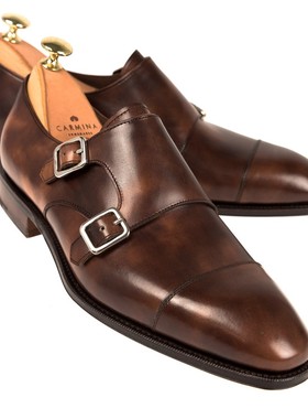 CARMINA 10003_E 西班牙名鞋 男士固特异手工双扣经典孟克鞋
