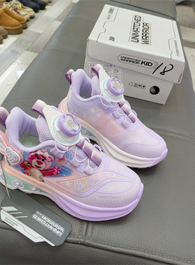 实体店童鞋2025春秋儿童运动鞋女童卡通印花旋转纽扣轻便28305