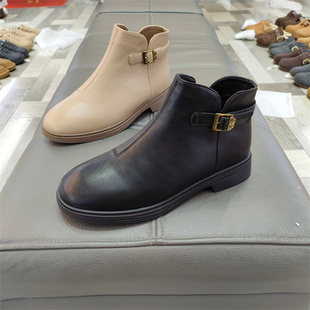 英伦风短单靴及踝靴平底马丁靴巨一929 实体店女鞋 2025春秋款
