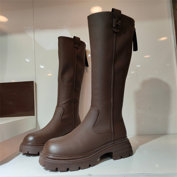 实体店女鞋2025秋冬加绒厚底皮靴高筒靴长筒靴潮所爱2918-36