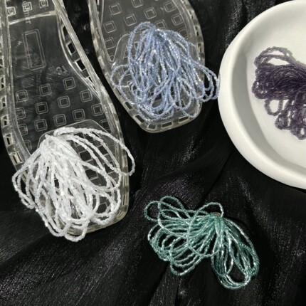 韩国纯色流苏鞋花果冻鞋手工串珠鞋扣洞洞鞋配饰DIY鞋花装饰