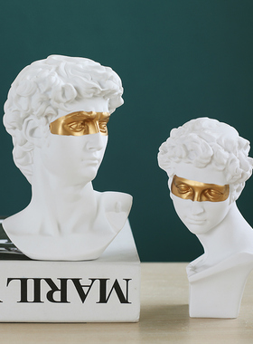 树脂石膏头像素描软装人物雕塑