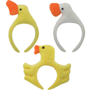 六一儿童幼儿小鸡头饰表演道具小鸭头箍黄色发箍舞蹈鸭子发饰动物