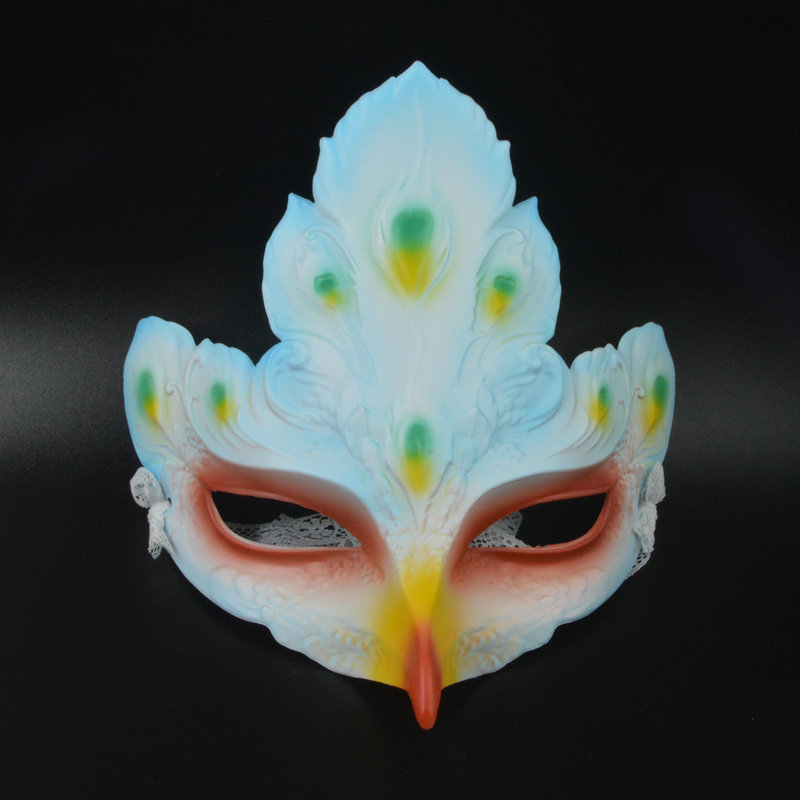 中国风原创手绘古风全脸面具网红汉服面罩派对舞会神秘赤鸟面具