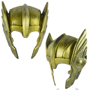 万圣节雷神头盔塑料雷神面具复仇者联盟装 扮仿古骑士头盔雷神锤