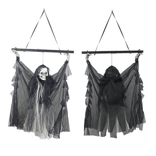 万圣节恐怖鬼屋装扮道具酒吧鬼屋鬼节整蛊迷你吊鬼发声感应吊鬼