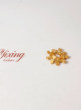 P609   金色旋涡戒指