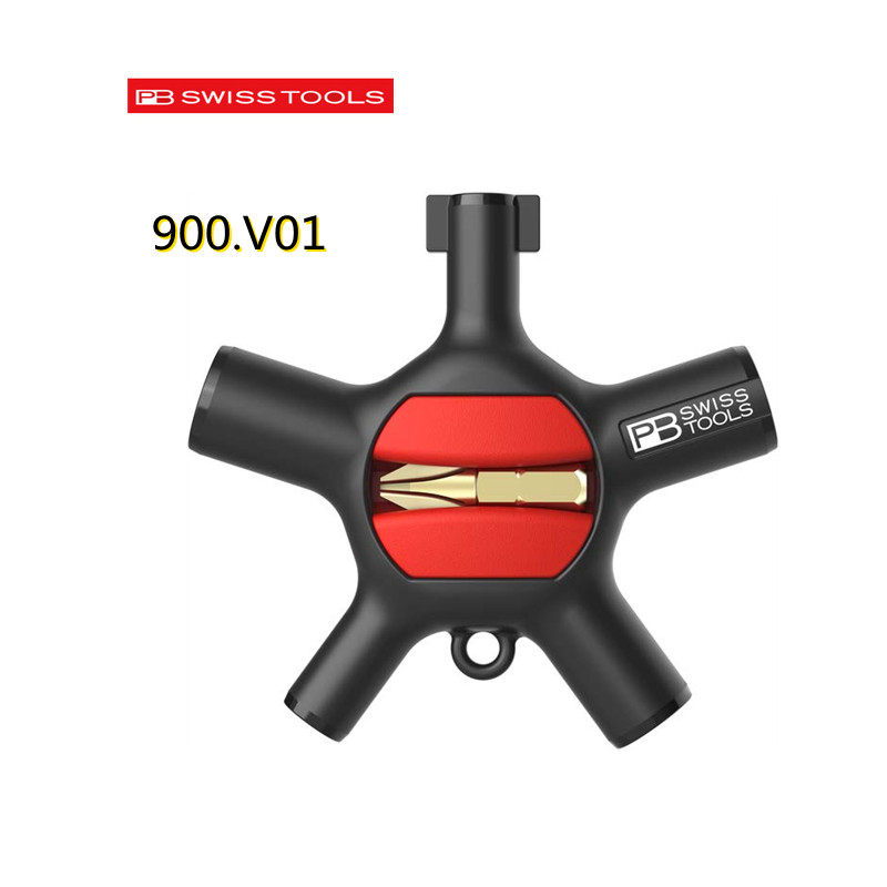 瑞士PB SWISS TOOLS多功能开关控制柜钥匙900.V01口袋工具900.V02