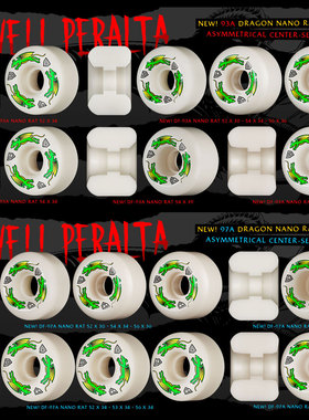 Powell Peralta Nano Rats 93A 97A 美产龙配方滑板轮子宽轮 HSOC