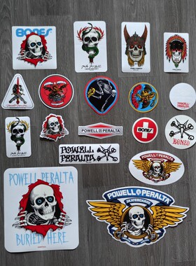 Bones powell 滑板防水覆膜贴纸贴画装饰贴个性炫酷HSOC滑板