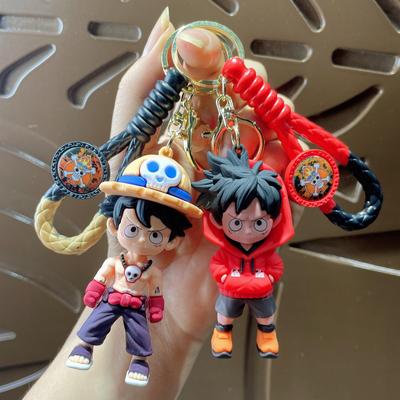 新款海贼王卡通钥匙扣路飞公仔男生书包挂件儿童娃娃机小礼品