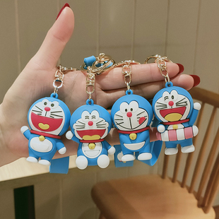卡通创意铃铛系列游泳圈哆啦AM梦公仔情侣钥匙扣女生礼品汽车挂件