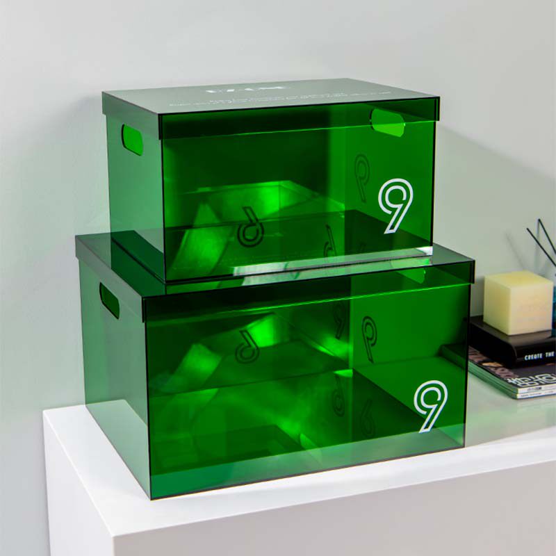 彩色方形亚克力储物盒子透明有机玻璃收纳盒加厚天地盖礼品盒加工