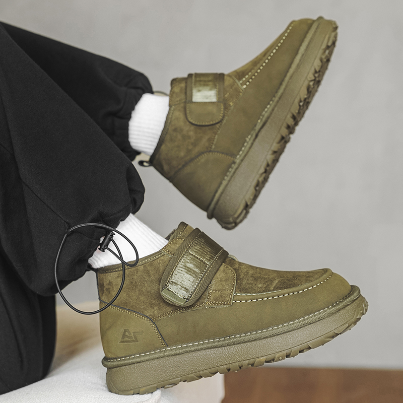 户外休闲魔术贴雪地靴东北大棉鞋