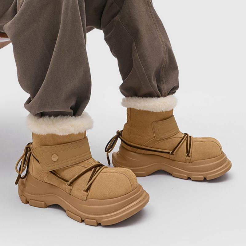 雪地靴厚底增高加绒加厚东北棉鞋