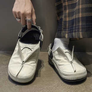 轻便一脚蹬懒人两穿拖鞋男女防水包头凉鞋情侣款勃肯鞋休闲洞洞鞋
