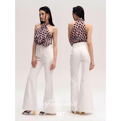 时髦老钱风白色喇叭裤 SNT 全新升级重磅亚麻