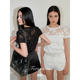 蕾丝刺绣拼接上衣 SNT 幸运四叶草 呼吸感天然材质汉麻天丝棉