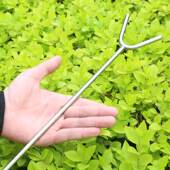 实心不锈钢海竿Y型地插支架钓鱼配件用品U型头鱼竿架杆插地叉子