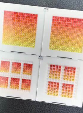 正方直角实验室培育彩虹渐变配石裸石 耐高温 首饰手链戒指蜡镶