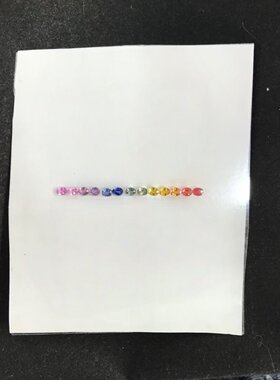 蛋形实验室培育彩虹渐变配石裸石 耐高温 首饰手链戒指蜡镶