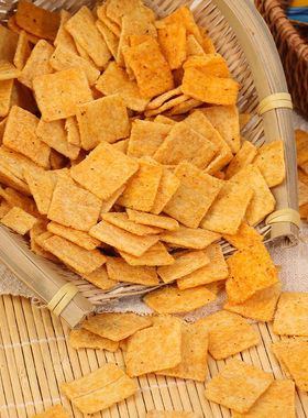 全店选3件送50包零食】花椒锅巴独立小包装袋装整箱办公室解馋