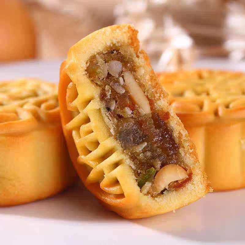 迷你水果小月饼广式五仁凤梨豆沙黑芝麻多口味零食