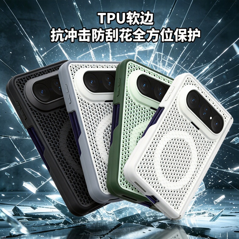 Perforated Turquoise Rings Stand Heat dissipation iPhone Case