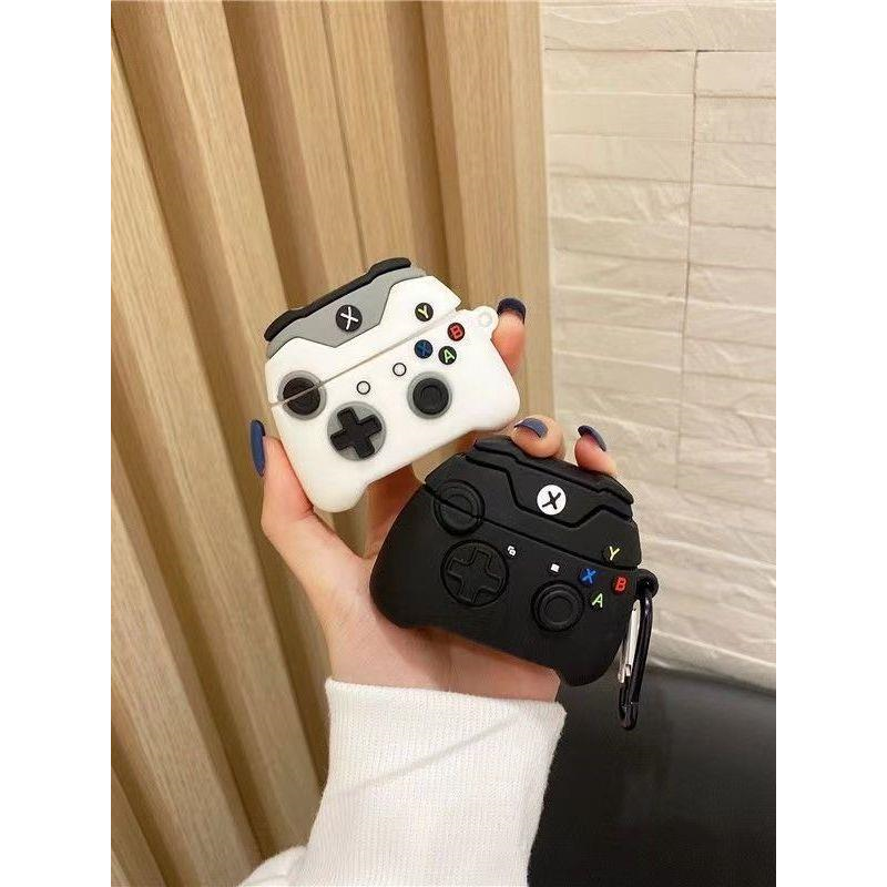 适用苹果AirPods Pro3代/2代创意手柄保护壳airpods4蓝牙耳机套游戏机个性男女款黑色白色小众简约潮牌欧美