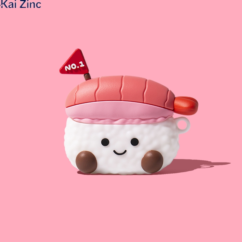 创意寿司适用airpods4代保护套airpodspro2保护壳3代苹果蓝牙耳机套airpods2代耳机壳华强北5/6代充电盒子软2