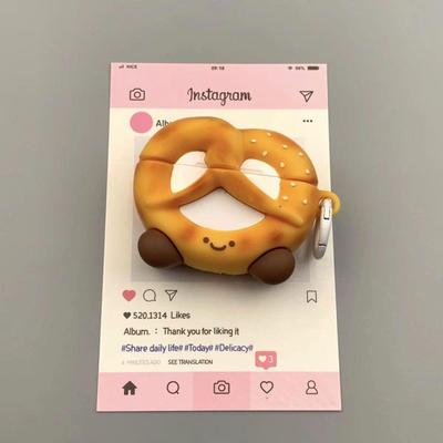 跨境【爆款热卖】华强北七代面包苹果耳机保护套AirPods4代卡通可爱Pro2/3代硅胶软壳防摔