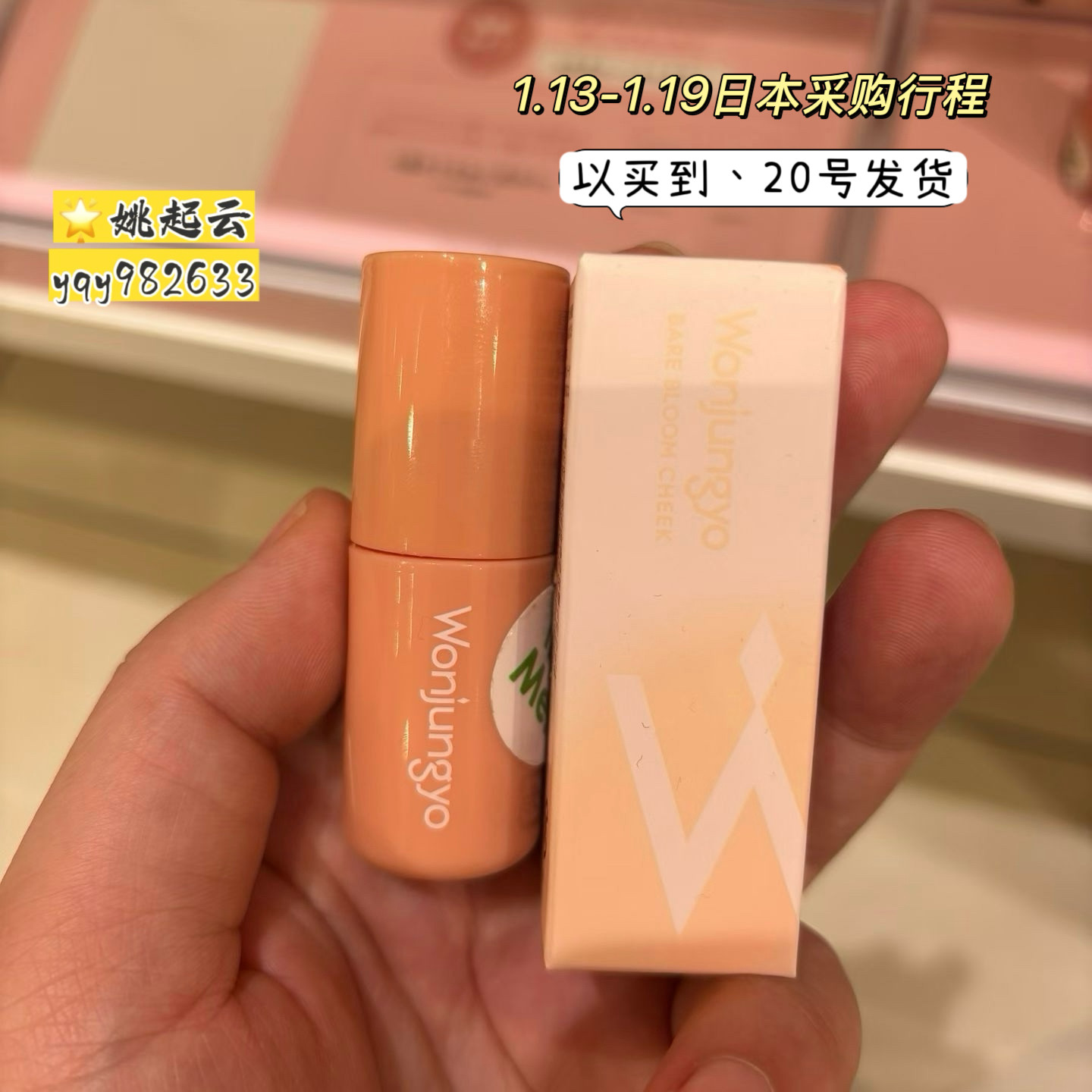 日本Wonjungyo平井桃液体腮红02半透明感光泽水润自然腮红化妆刷