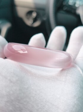 一物一图实物拍摄粉色猫眼石手镯轮胎完美品相完美主义挑剔者首选