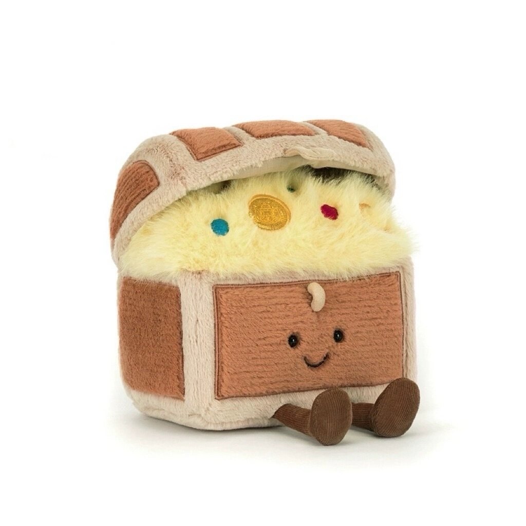 英国Jellycat趣味藏宝箱百宝箱毛绒玩偶公仔安抚2026周岁生日礼物图片