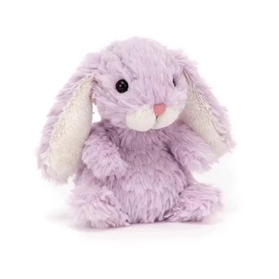 英国jellycat甜美小兔玩偶yummy兔毛绒紫色小兔玩具安抚公仔礼物